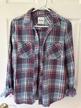 Mudd Plaid Shirt in Purple, Blue & Red